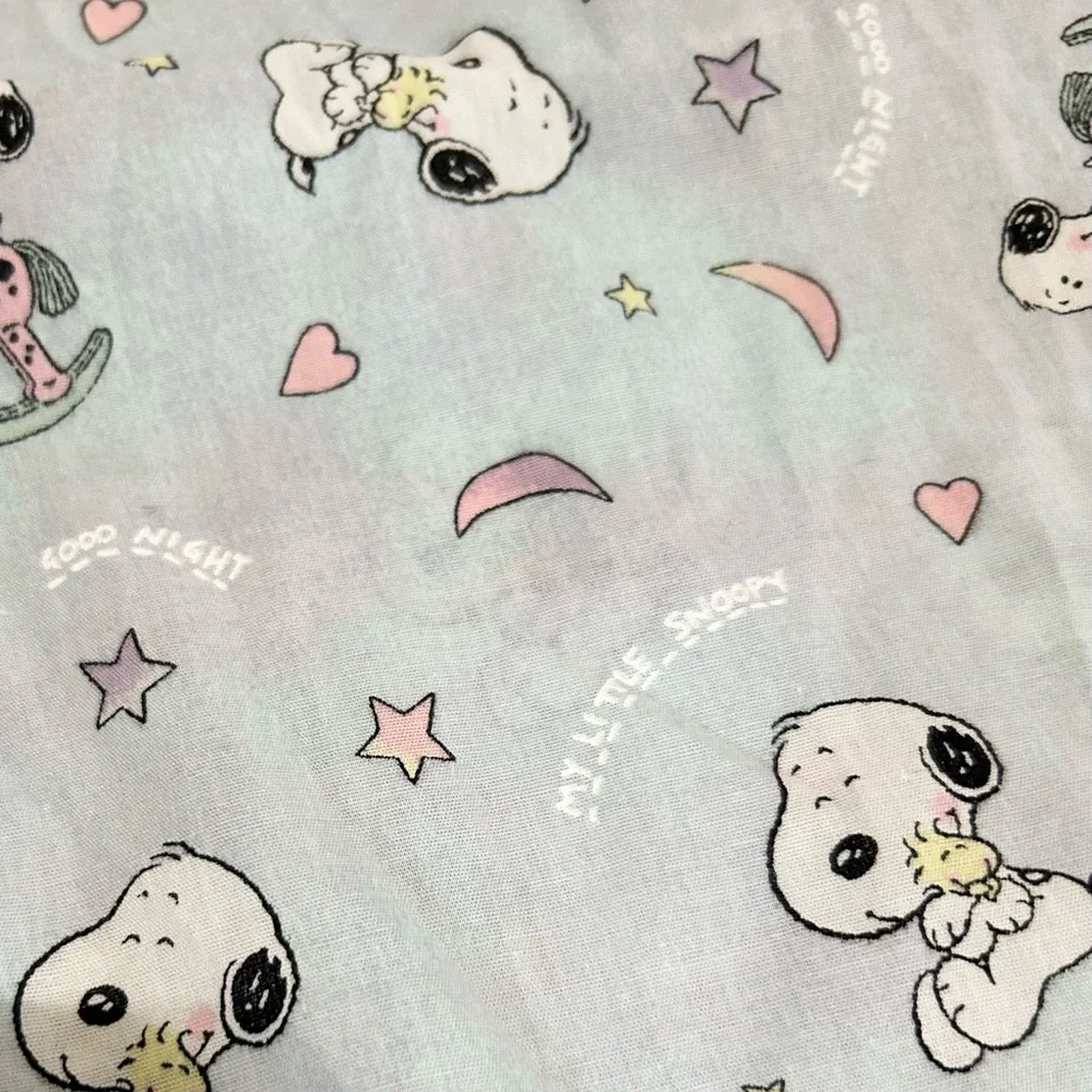 VTG My Little Snoopy Lambs & Ivy Valances Set/2 Good Night‎ Ruffles Nursery USA